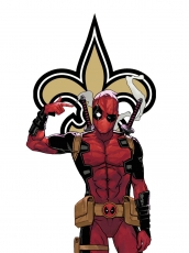 New Orleans Saints Deadpool Logo heat sticker