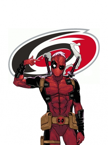 Carolina Hurricanes Deadpool Logo custom vinyl decal