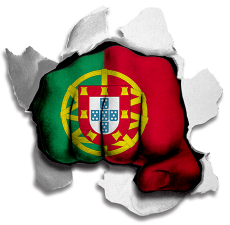 Fist Portugal Flag Logo heat sticker