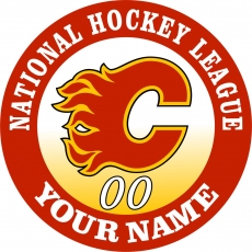 Calgary Flames Customized Logo heat sticker