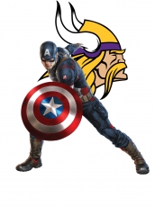 Minnesota Vikings Captain America Logo heat sticker