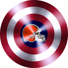 Captain American Shield With Cleveland Browns Logo heat sticker