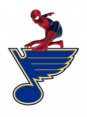 St. Louis Blues Spider Man Logo heat sticker