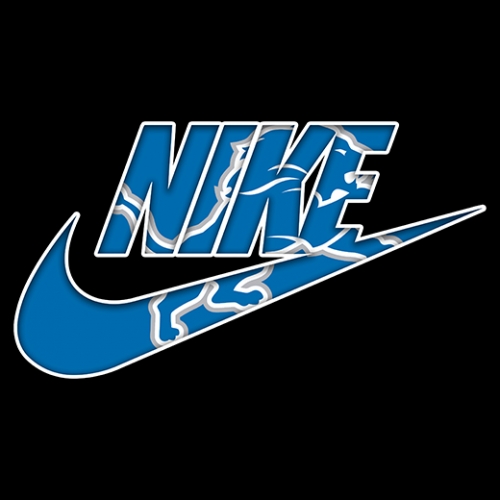 Detroit Lions Nike logo heat sticker