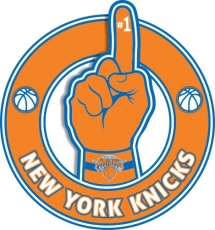 Number One Hand New York Knicks logo heat sticker