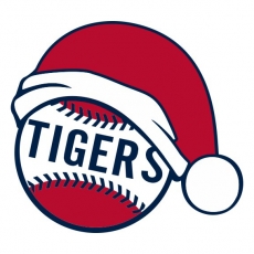 Detroit Tigers Baseball Christmas hat logo heat sticker