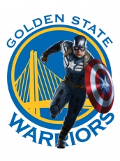 Golden State Warriors Captain America Logo heat sticker