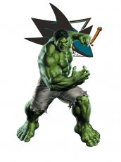 San Jose Sharks Hulk Logo heat sticker