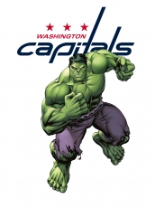 Washington Capitals Hulk Logo heat sticker