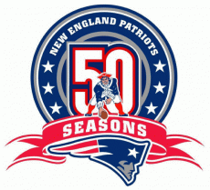 New England Patriots 2009 Anniversary Logo custom vinyl decal