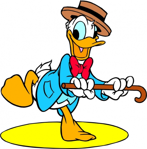 Donald Duck Logo 42 custom vinyl decal