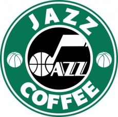 Utah Jazz Starbucks Coffee Logo heat sticker