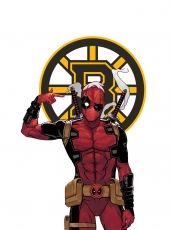 Boston Bruins Deadpool Logo custom vinyl decal