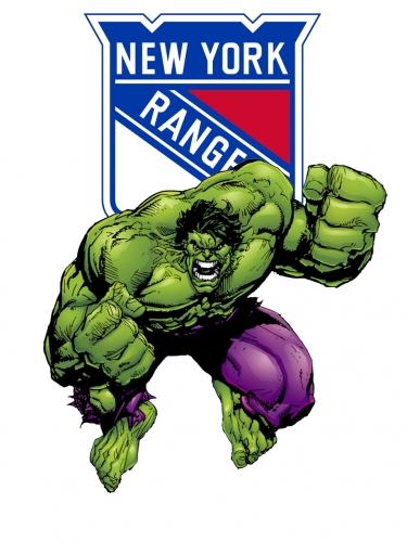 New York Rangers Hulk Logo heat sticker