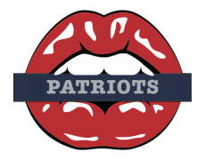 New England Patriots Lips Logo heat sticker