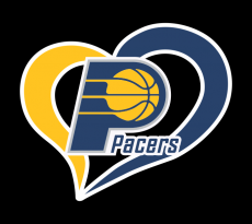 Indiana Pacers Heart Logo heat sticker