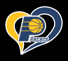 Indiana Pacers Heart Logo custom vinyl decal