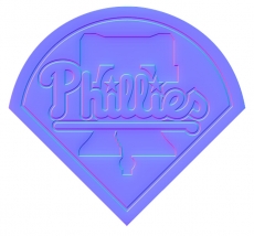 Philadelphia Phillies Colorful Embossed Logo custom vinyl decal