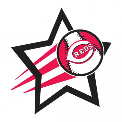 Cincinnati Reds Baseball Goal Star logo heat sticker