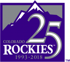 Colorado Rockies 2018 Anniversary Logo heat sticker
