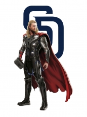 San Diego Padres Thor Logo custom vinyl decal