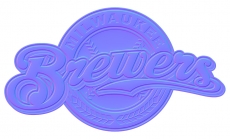 Milwaukee Brewers Colorful Embossed Logo custom vinyl decal