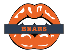 Chicago Bears Lips Logo heat sticker