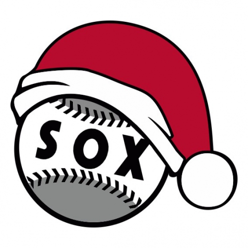 Chicago White Sox Baseball Christmas hat logo heat sticker