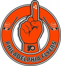 Number One Hand Philadelphia Flyers logo custom vinyl decal