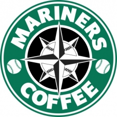 Seattle Mariners Starbucks Coffee Logo heat sticker
