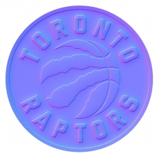 Toronto Raptors Colorful Embossed Logo heat sticker