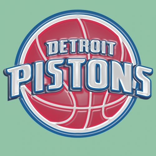 Detroit Pistons Plastic Effect Logo heat sticker