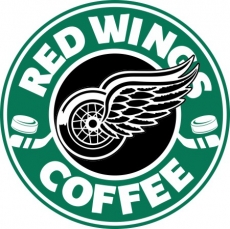 Detroit Red Wings Starbucks Coffee Logo heat sticker