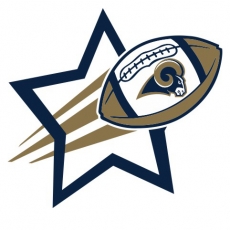 Los Angeles Rams Football Goal Star logo heat sticker