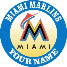 Miami Marlins Customized Logo heat sticker