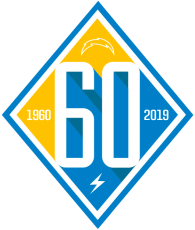 Los Angeles Chargers 2019 Anniversary Logo heat sticker
