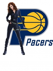 Indiana Pacers Black Widow Logo custom vinyl decal