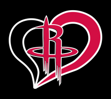 Houston Rockets Heart Logo custom vinyl decal