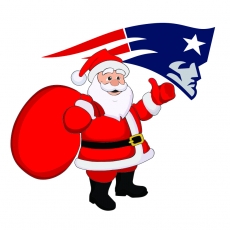 New England Patriots Santa Claus Logo heat sticker