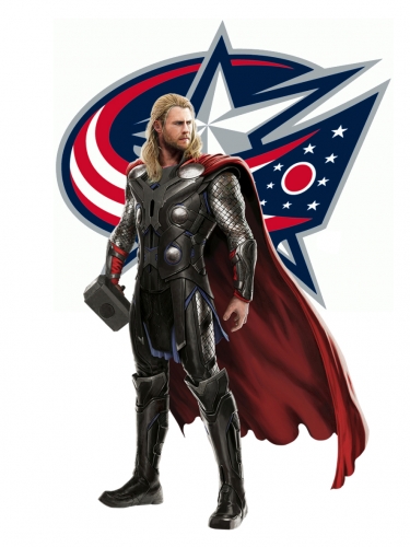 Columbus Blue Jackets Thor Logo heat sticker