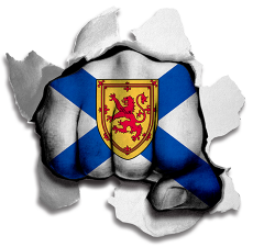 Fist Nova Scotia Flag Logo custom vinyl decal