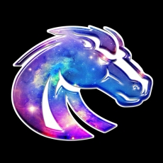 Galaxy Denver Broncos Logo heat sticker