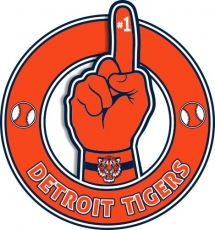 Number One Hand Detroit Tigers logo custom vinyl decal