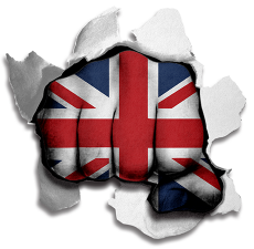 Fist United Kingdom Flags Logo custom vinyl decal