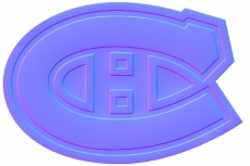 Montreal Canadiens Colorful Embossed Logo heat sticker
