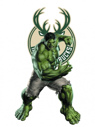 Milwaukee Bucks Hulk Logo heat sticker