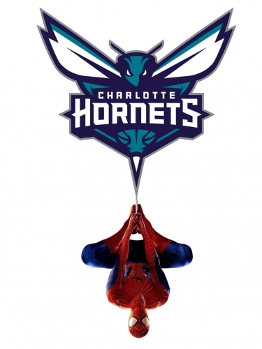 Charlotte Hornets Spider Man Logo heat sticker