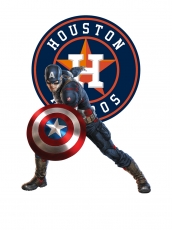 Houston Astros Captain America Logo heat sticker
