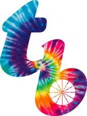 Tampa Bay Rays rainbow spiral tie-dye logo heat sticker