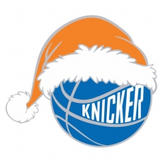 New York Knickerbockers Basketball Christmas hat logo heat sticker